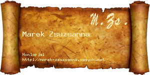 Marek Zsuzsanna névjegykártya